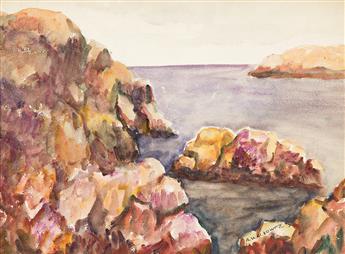 ABRAHAM WALKOWITZ View of a Rocky Coast (Ogunquit, Maine).